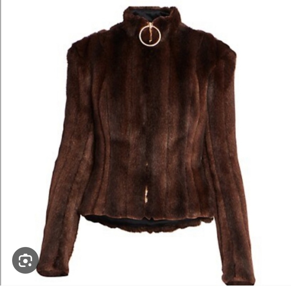 $2850 Retail-Balmain Brown Fur Jacket🔥🔥